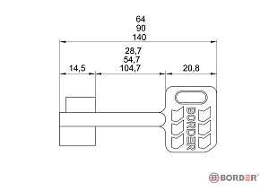 Замок сейфовый BORDER 73143 С-8Т #234307